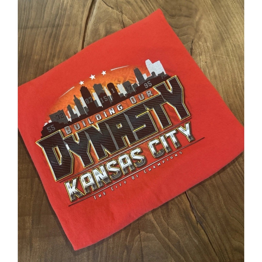 Kansas City Chiefs Building Our Dynasty Shirt Size Large